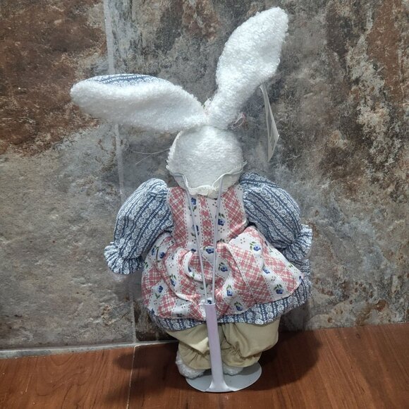 Create A Craft Stuffed Bunny Easter Rabbit Country Farm House 12" - Picture 2 of 14